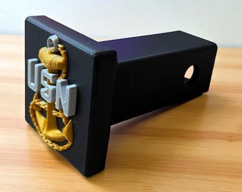 3D Printed U.S. Navy Chief Anchor Trailer Hitch Cover: 2" Receiver