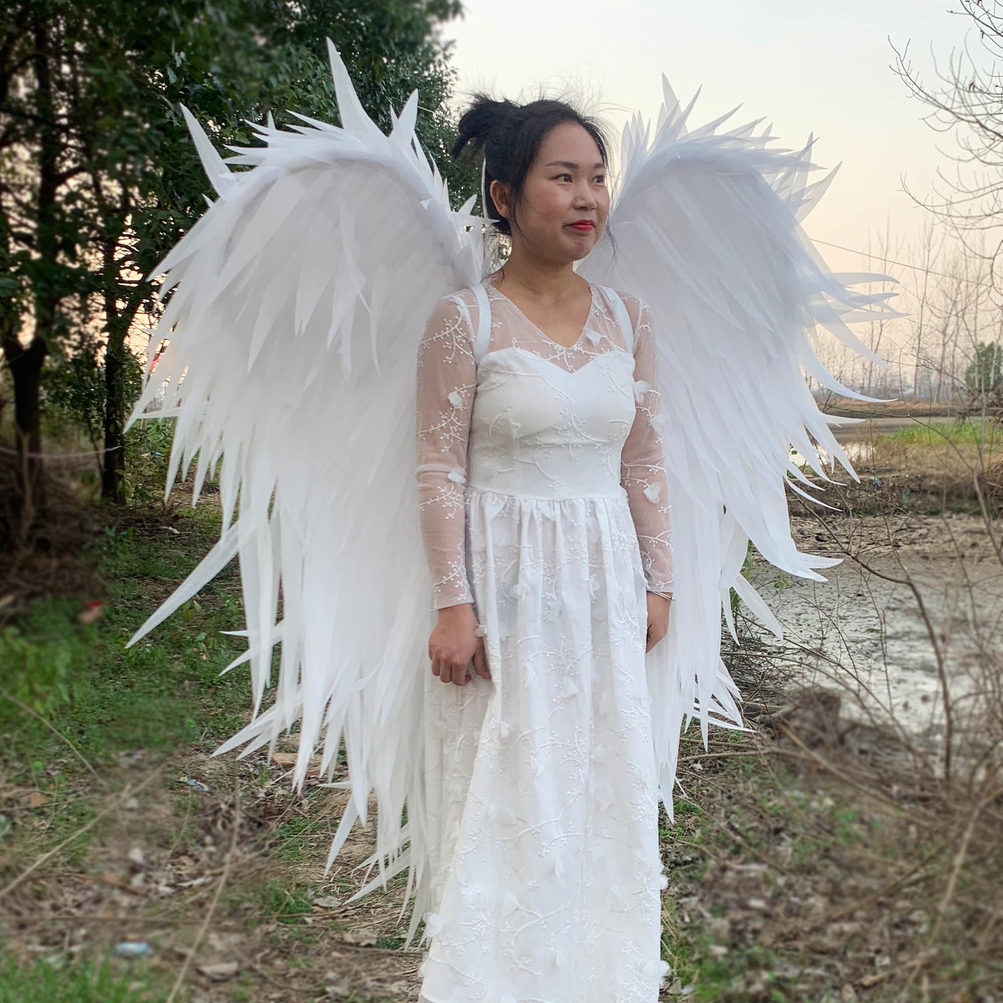 White Large Angel Wings Costume, Photo Shoot Costume Cosplay