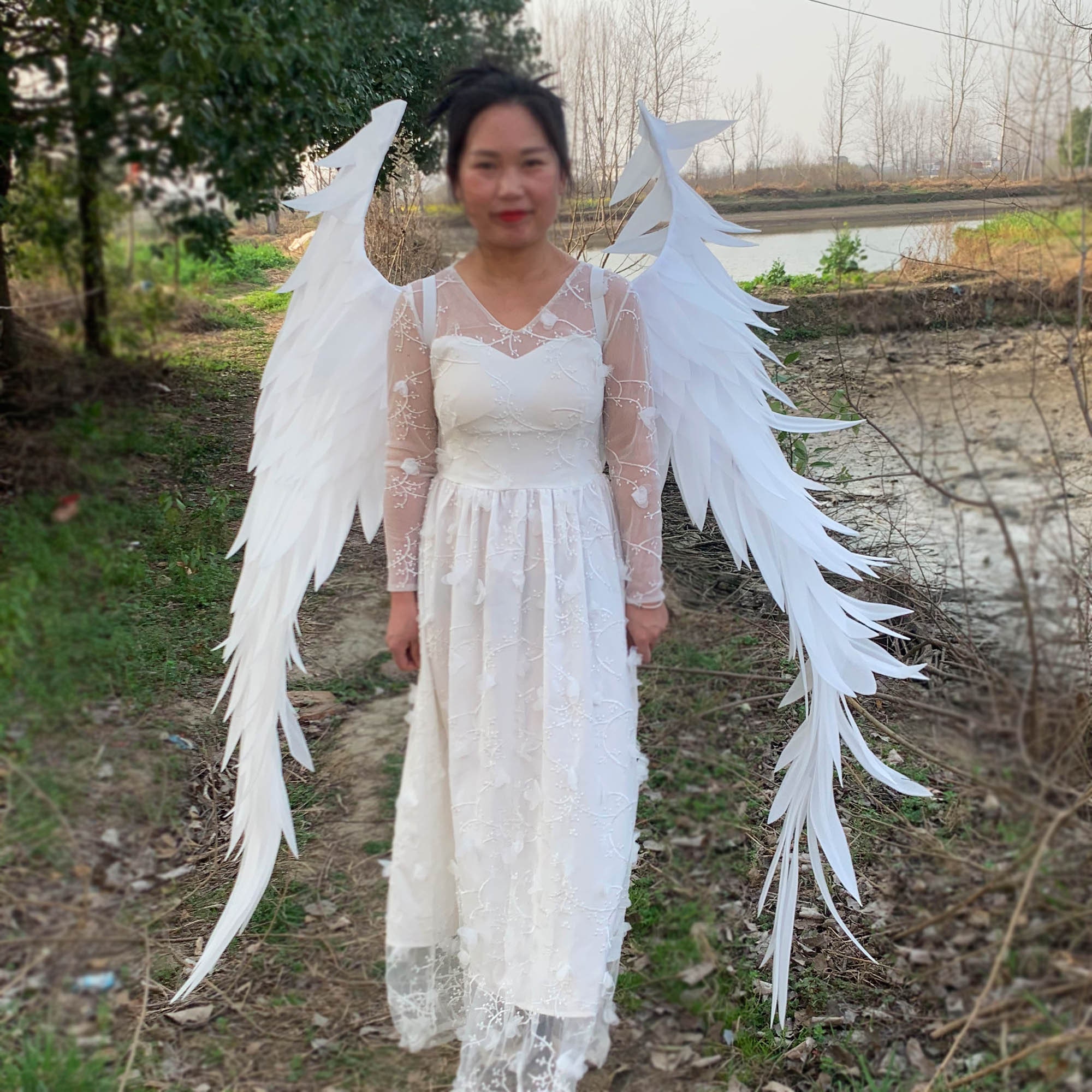 White Large Angel Wings Costume, Photo Shoot Costume Cosplay Design