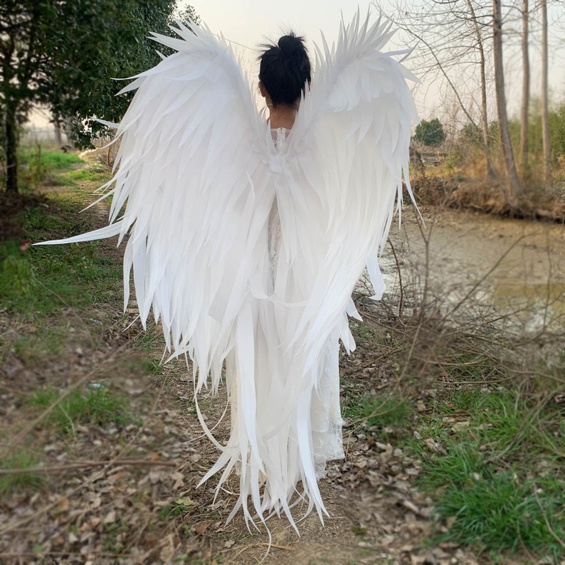 White Large Angel Wings Costume Photo Shoot Costume Cosplay Etsy