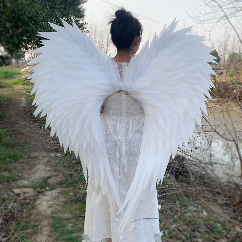 White Large Angel Wings Costume Photo Shoot Costume Cosplay Etsy