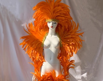 Colorful Big Size Carnival Feather Headpiece/Carnival Costumes/Carnival Headdress/Festival Feather headpiece/Festival Feather Headpiece