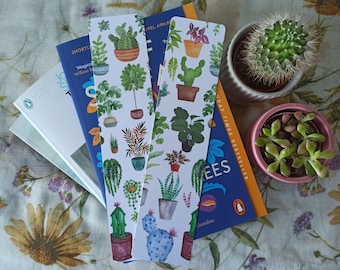 Plant bookmark set of 2, botanical bookmark ,plant lovers gift, bookmark set, book lover, spring bookmark