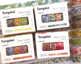 Spring flower series washi tape, flowers masking tape
