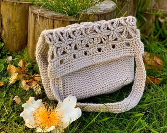 Crochet Bag Pattern, Crochet Tote Bag Pattern, Summer Hand Bag Crochet Pattern, Flower Bag Crochet Pattern, Sling Bag Crochet, Shoulder Bag