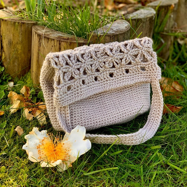 Crochet Bag Pattern, Crochet Tote Bag Pattern, Summer Hand Bag Crochet Pattern, Flower Bag Crochet Pattern, Sling Bag Crochet, Shoulder Bag