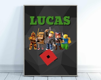 Personalized Roblox Name Poster: Kids Room Wall Art (Digital Download)