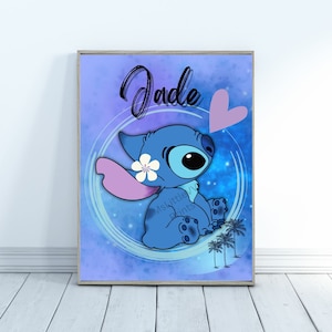 Personalisiertes Digital Stitch Name Poster. Digitaler Download. Lilo und Stitch Wanddrucke. Stich-Liebhaber. Benutzerdefinierte Name. Digitaler Dateidruck