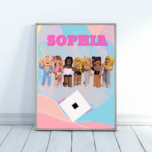Personalized Digital Roblox Name poster. Roblox Custom Name. Kids Wall Art.Roblox Lovers Printable wall art,  Nursery