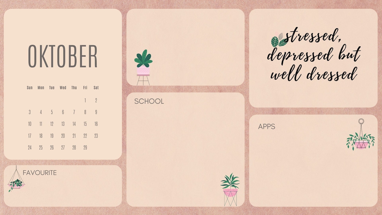 Desktop Wallpaper Timetable Wallpaper Lockscreen Etsy Australia