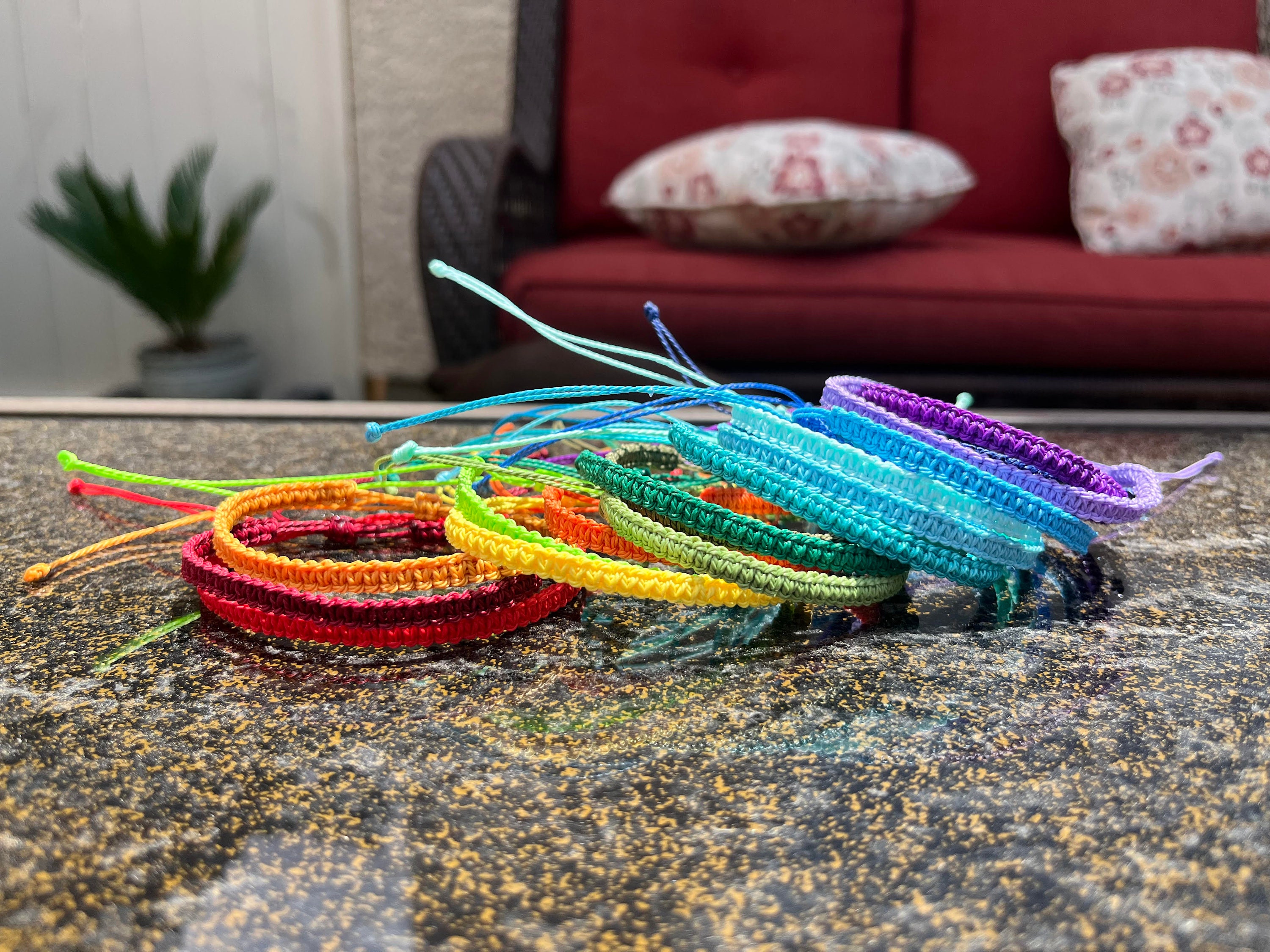 Square Knot Macrame Waterproof Friendship Bracelet Etsy