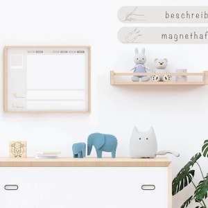 Wochenplan plus Tagesablauf Magnettafel A3 Kinder beige/bunt magnethaftend und beschreibbar