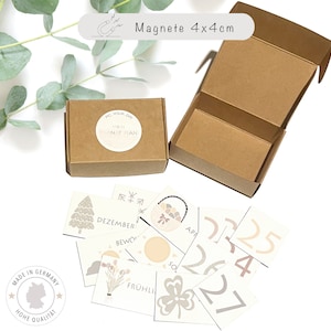 Monatskalender Magnete: 31 Zahlen, Monat, Jahreszeit & Wetter.  Montessori inspiriert Wochenplan Tagesroutine Tagesablauf Bilder