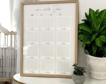 Milestone board children gift birth magnetic