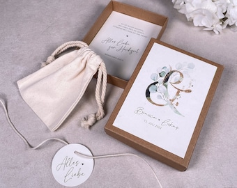 Gift box "LOKI" | gift box | Wedding gift | Money gift personalized with name, cotton bag + tag