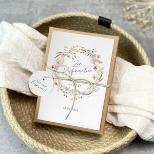 Geschenkschachtel zur Konfirmation, Kommunion, Firmung, Jugendweihe | Geldgeschenk personalisiert , Baumwollsäckchen + Anhänger, 604016