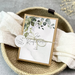 Geschenkschachtel zur Konfirmation, Kommunion, Firmung, Geldgeschenk | Geschenk personalisiert | Baumwollsäckchen + Anhänger, 604035