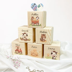 Spardose personalisiert, Spardose, Spardose Kind, Baby Geschenk, Geburt Geschenk, Taufe Geschenk, Bauernhof, Traktor, Pferd, Kuh, Schwein