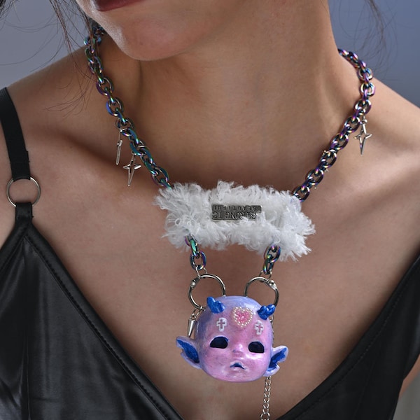 Early Holiday Deals Unique Hellraiser Necklace, Handmade Electro Queen Choker, Gift Guides, Home Favorites Jewelry, Fashion Finds Registry