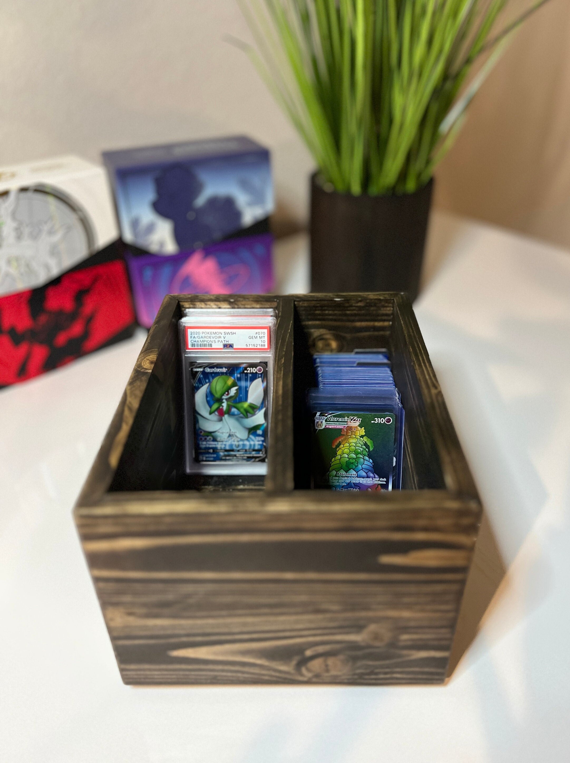 Trading Cards Full Height Wooden Storage Box Trading Cards Etsy