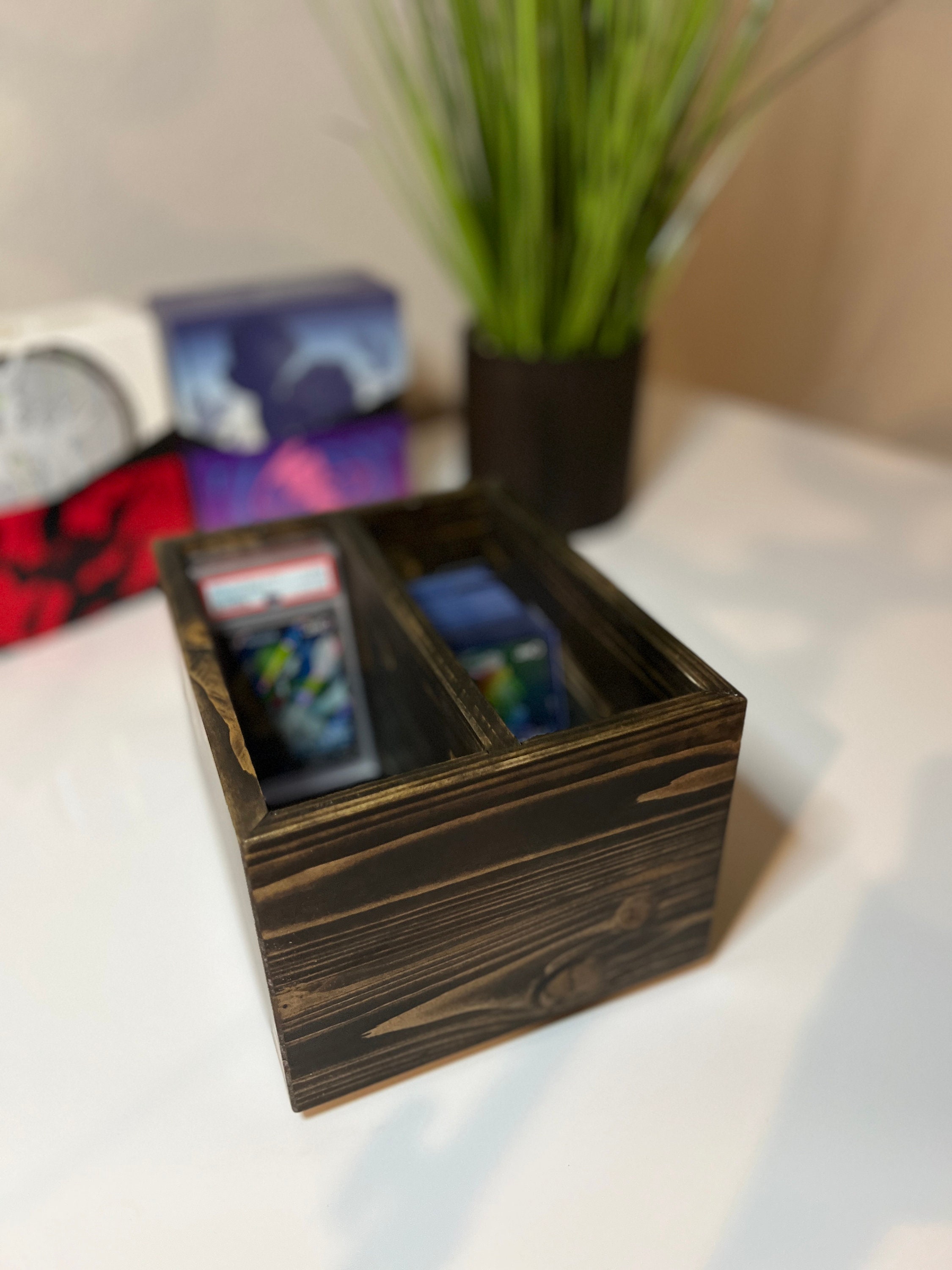 Trading Cards Full Height Wooden Storage Box Trading Cards Etsy