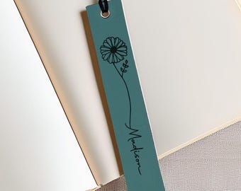 Leather Bookmark, Personalized Leather Bookmark, Gift for Mom, Custom Leather Bookmark, Reader gift, Gift for Him, Gift for Her