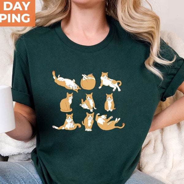Orange Cat Shirt, Cute Orange Cat Mom T-Shirt, Orange Cat Tee, Orange Tabby Cat Shirt, Orange Cat Owner Gift, Ginger Cat Shirt, Cat Mom Gift