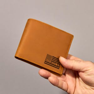 Cartera personalizada, cartera grabada, cartera para hombre, cartera para padrinos de boda, cartera de cuero, cartera personalizada, regalo para novio, regalos para el Día del Padre