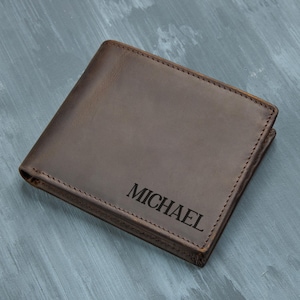 Personalized Wallet, Engraved Wallet, Mens Wallet, Groomsmen Wallet, Leather Wallet, Custom Wallet, Boyfriend Gift, Fathers Days Gifts