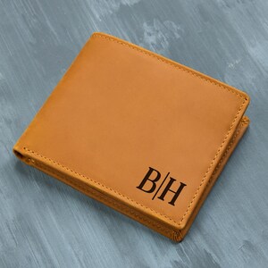 Cartera personalizada, cartera grabada, cartera para hombre, cartera para padrinos de boda, cartera de cuero, regalo para papá, regalo para novio, regalos para el Día del Padre