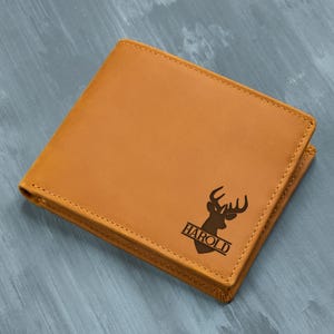 Cartera personalizada, cartera grabada, cartera para hombre, cartera personalizada, regalo para novio, regalos para el Día del Padre, cartera para padrinos de boda, cartera de cuero