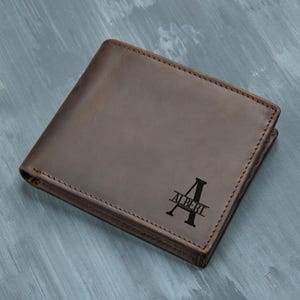 Personalized Wallet, Engraved Wallet, Mens Wallet, Groomsmen Wallet, Leather Wallet, Custom Wallet, Boyfriend Gift, Fathers Days Gifts