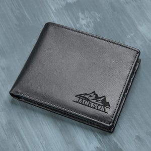 Cartera personalizada, cartera grabada, cartera para hombre, cartera para padrinos de boda, cartera de cuero, cartera personalizada, regalo para novio, regalos para el Día del Padre