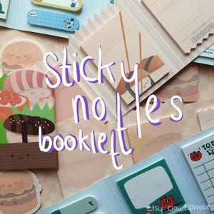 karteczki samoprzylepne książeczka notatki samoprzylepne post-it uroczy piórnik motywy kreskówkowe estetyczna organizacja kawaii do szkoły prezent do pracy na uniwersytecie