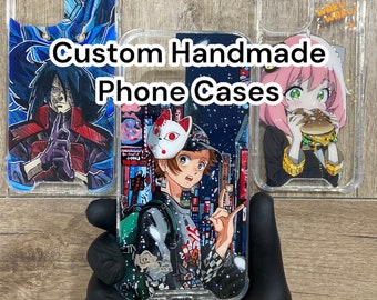Custom Hand Painted Iphone & Android Phone Cases /  Custom Anime Cases