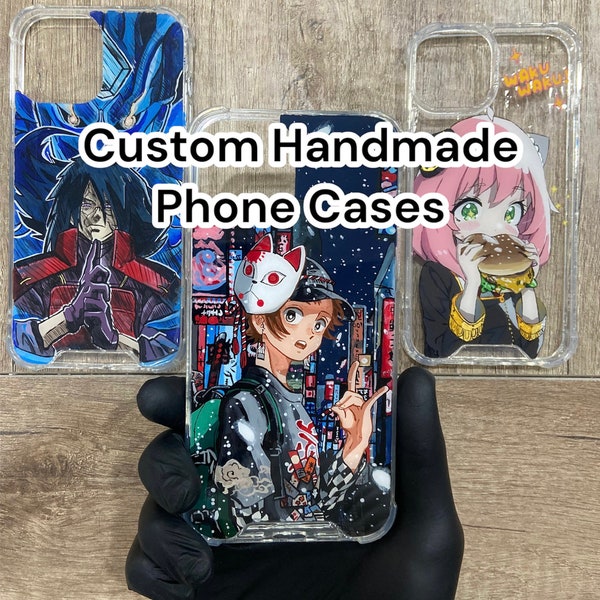 Coques personnalisées peintes à la main pour iPhone et téléphones Android / Coques Anime personnalisées