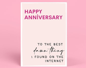 Anniversary Card for Husband |Funny Card for Boyfriend, Fiance, Wife | Love|Personalised Gift|One year anniversary gift|Wedding Anniversary