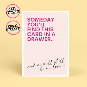 Verjaardagskaart voor man | Grappige kaart voor vriend, verloofde, vrouw | Liefde|Gepersonaliseerde cadeau|Eenjarig jubileumcadeau|Huwelijksverjaardag