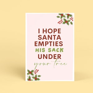 Carte de Noël drôle pour mari| Carte de Noël sarcastique pour petit ami| Cadeau d’anniversaire drôle pour lui fiancé| Carte de vœux personnalisée Femme
