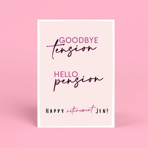 Retirement gift card |Farewell Card For Colleague friend |New Job | Personalised Goodbye Card for Colleague | for her | for him | Good Luck