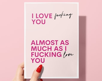 Anniversary Card for Husband |Funny Card for Boyfriend, Fiance, Wife | Love|Personalised Gift|One year anniversary gift|Wedding Anniversary