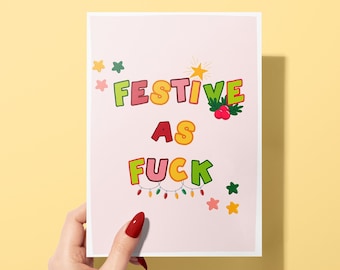 Christmas Cards Personalised Husband |Inappropriate Christmas Card for Boyfriend|Funny Birthday Gift for him Fiance|Sarcastic card Friend