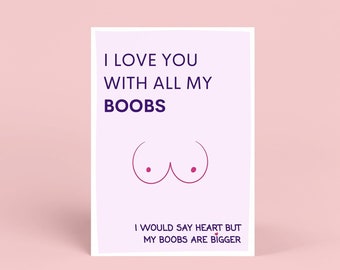 Rude Valentine Card | Pun Card | Valentine&#39;s Day Card For Boyfriend or Husband | Birthday Gift | Wife | A6 Card | Funny Birthday Card