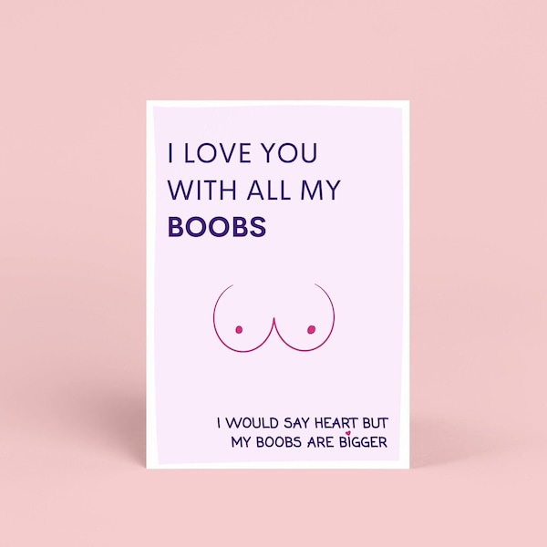 Rude Valentine Card | Pun Card | Valentine's Day Card For Boyfriend or Husband | Birthday Gift | Wife | A6 Card | Funny Birthday Card