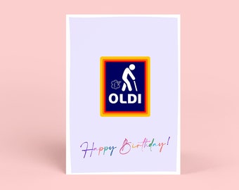 Oldi verjaardagskaart | Woordspeling | Dag verjaardagskaart voor vriend of echtgenoot | Verjaardagscadeau | Vrouw | Grappige opa oma kaart | Onbeleefde kaart