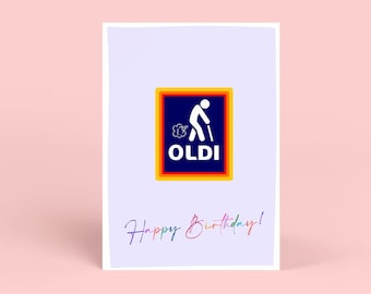 Oldi Birthday Card | Pun Card | Birthday Day Card For Boyfriend or Husband | Birthday Gift | Wife | Funny Grandpa Grandma Card | Rude Card