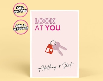 New Home Card | Personalised New Home Gift|House Warming Card for Friend |New Adventures|New House Card|First Home Card |Congrats New Home