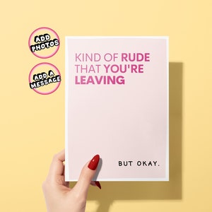 Carte d'adieu grossière | Carte de mots | Carte d'adieu pour petit ami ou mari | Nouveau cadeau d'emploi | Carte d'adieu drôle pour collègue | Ami de travail