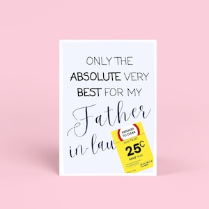 Cartes d'anniversaire de beau-père, carte de blague à prix réduit, cadeau d'anniversaire drôle pour lui, carte de voeux originale, carte humoristique, cartes d'humour familial