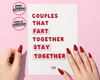 Valentine's Day Card For Boyfriend or Husband | Funny Valentine's Day Card for Wife or Fiance | Personalized Rude Valentine Gift for Partner